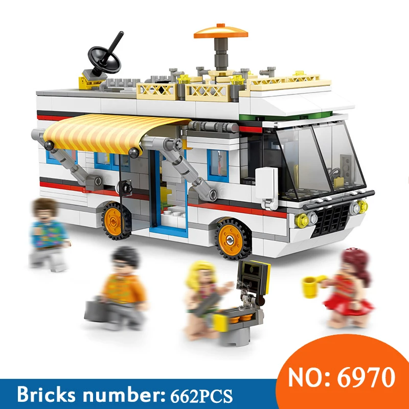 

6970 662PCS 3 In 1 SEMBO Car Yacht Holiday House Creator Building Blocks Bricks DIY Educational Toys for Children