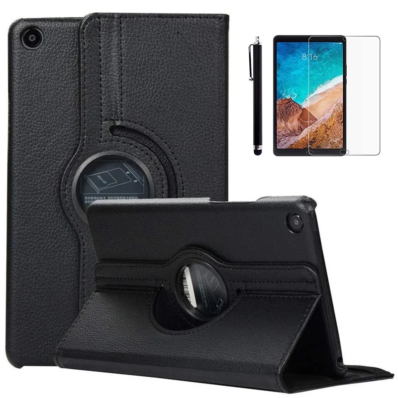 360 Degree Rotating Magnetic Smart PU Leather Protective Case For Xiaomi Mi Pad 4 8.0 inch Tablet +Screen Protector +Stylus | Компьютеры и