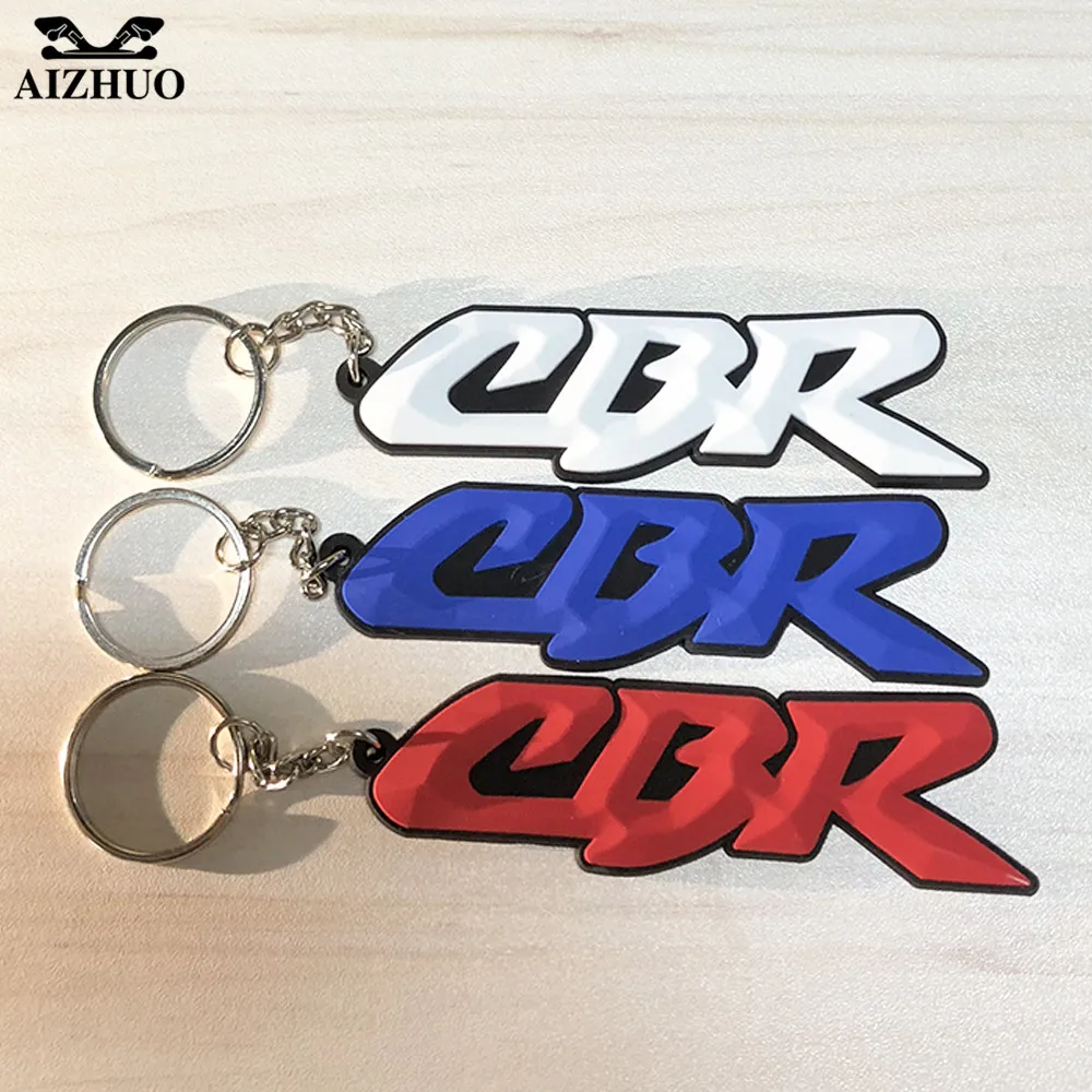 Motorcycle Keychain Keyring For HONDA CBR929RR CBR600RR CBR954RR Cool Hot Selling Gift Key Chain Soft Rubber Motorcycle Key Ring