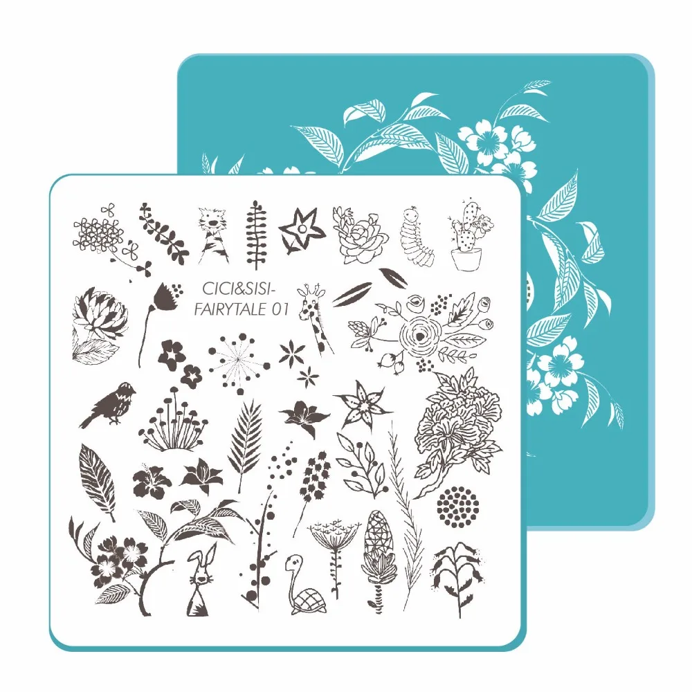 

CICI&SISI Nail Stamping Plates Nail Stamp Unique Acrylic Manicure Template Nail art Tools Fairytale Series