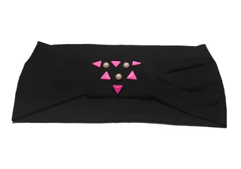 

k17324 2017 Fashion metallic claw studs and pearl hair headband hair accessories elastic cotton headband custom headband