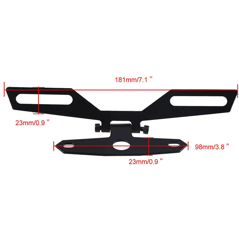 Универсальный черный регулируемая пластина складной Лицензия: задний фонарь держатель задний кронштейн с креплением для мотоцикла для Harley Honda Yamaha Suzuki