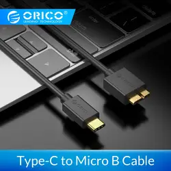 ORICO USB C Micro B кабель передачи данных кабель для зарядки для внешний жесткий диск USB3.0 HDD чехол для ноутбука Тип C кабель для передачи данных