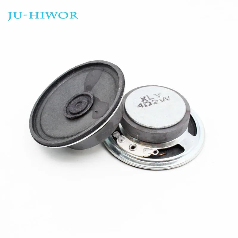 2pcs 4R 2W Round Speaker 50MM Diameter External Magnetic 32MM Cone Paper Bright Cap Height 17MM