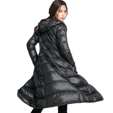 90% белая куртка на утином пуху, зимнее пальто, теплый пуховик с капюшоном, женское длинное пуховое пальто, женские куртки высокого качества