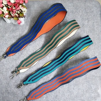 

Good quality wave stitching color fashion pu leather ladies handbag shoulder strap belt bag accessories bag parts 3 colors
