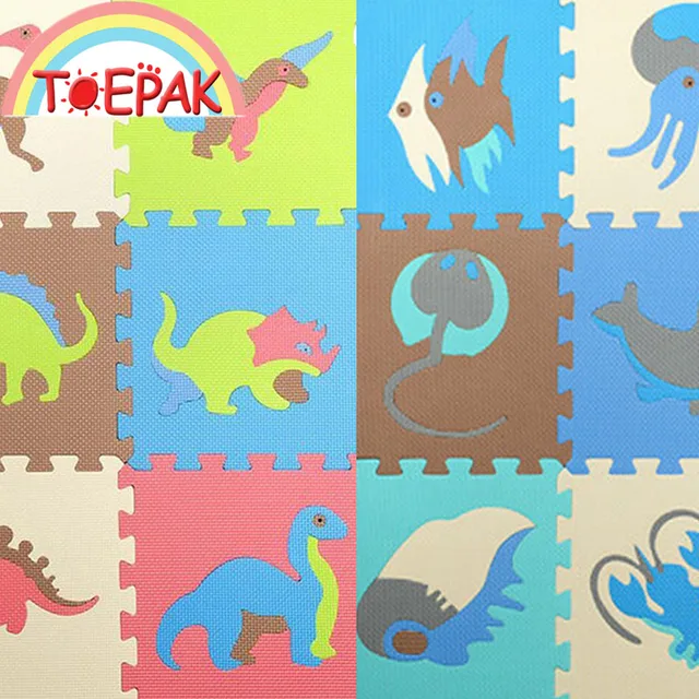 dinosaur foam mat