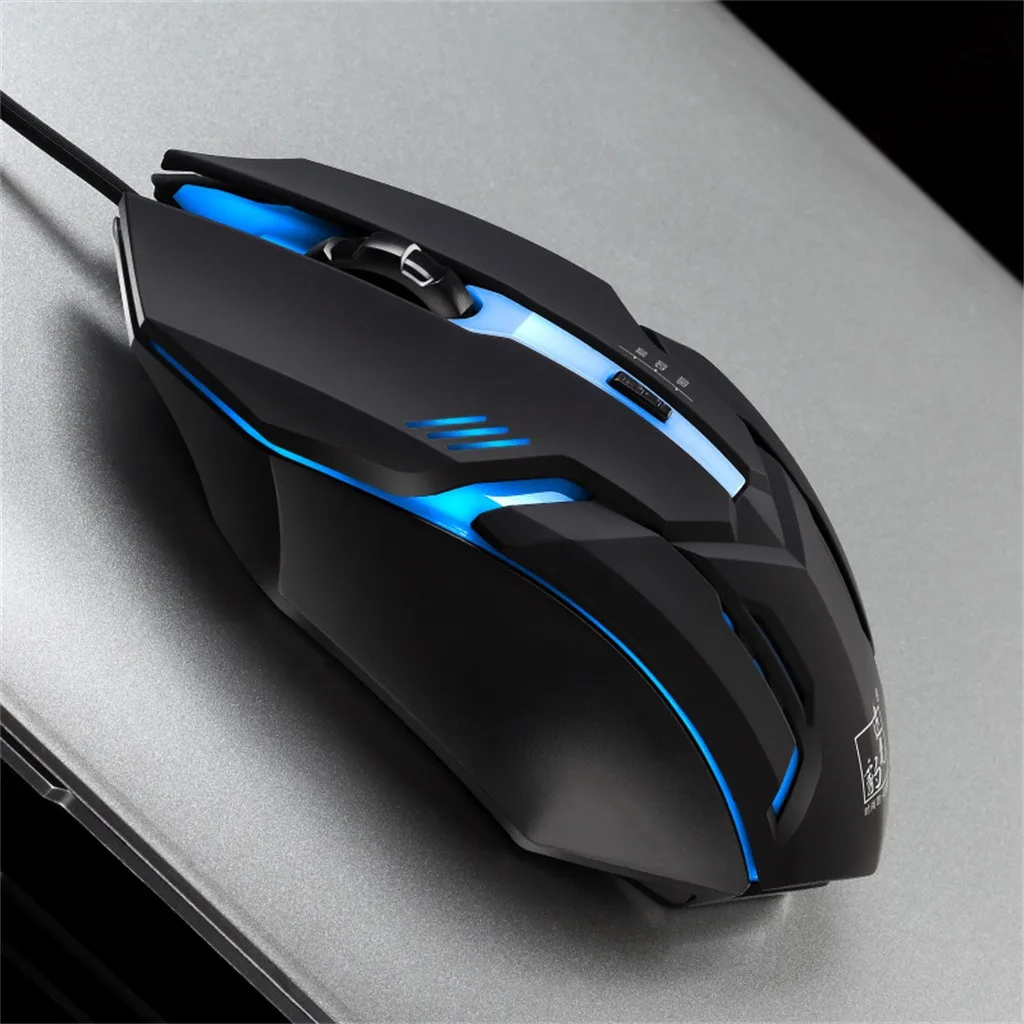 VOBERRY USB Проводная мышь светодиодный свет проводная мышь 4 кнопки 1600 dpi игровая мышь плеер ПК игровой пк компьютер