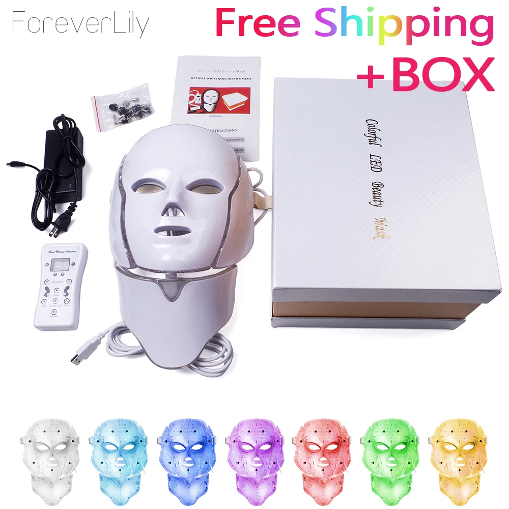 

VIP Led Light Therapy Acne Mask Neck Beauty Led Mask with box