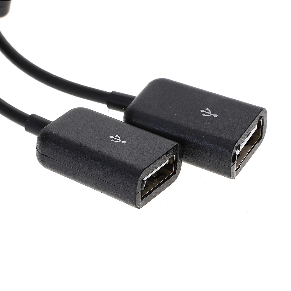 Совершенно USB Мужской 2 двойной Usb Женский Y сплиттер кабель конвертер концентратор для usb интерфейсного устройства черный 42 см