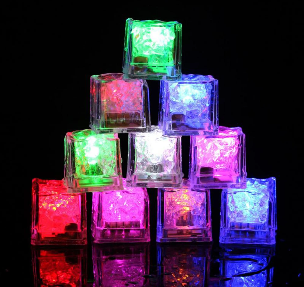 Мигающий кубик льда лучший для кальяна Бар свадебный фестиваль вечерние реквизит для декора светящийся неоновый цвет изменение цвета светодиодный кубик льда