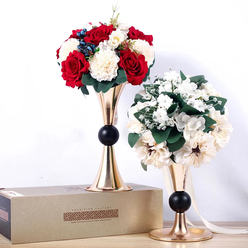 Арахисовая Золотая Цветочная подставка для вазы, металлические подсвечники, столешница для мероприятий, цветы, стойка для свадьбы, украшение для дома