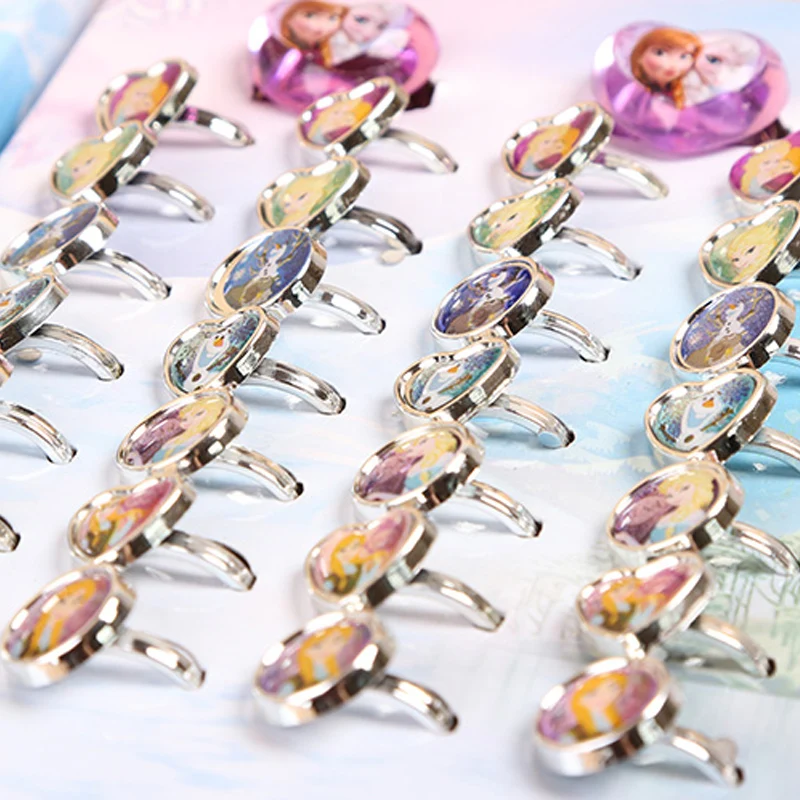 Disney 30pcs/set Frozen Elsa Anna Child Cartoon Ring Accessories Kids Jewelry Cosmetic Toys Girls Gifts For Birthday Party Disney 30pcs/set Frozen Elsa Anna Child Cartoon Ring Accessories Kids Jewelry Cosmetic Toys Girls Gifts For Birthday Party