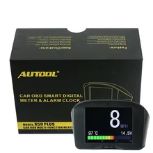 2.4”AUTOOL X50 Plus Car OBD HUD Multi-function Digital Meter Alarm Speed Water TEMP HeadUp Display OBD Driving Computer Display