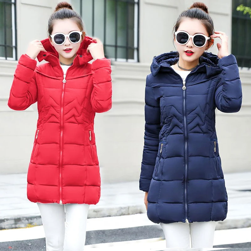 

Hot!New warm Autumn Winter jacket women 2019 Fashion Women coat thick hoody winter coat slim women parka warm womens Down jacket
