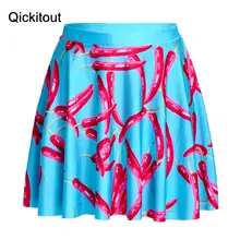 S-lplus Размер пикантные WomenFashion страстный красный перец цифровой фигурист юбки-ОГРАНИЧЕННОЙ цифровой печати женские юбки падения корабль