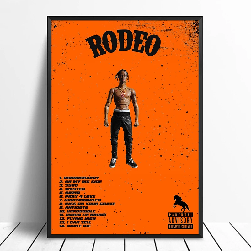 

Travis Scott - Rodeo Album Pop Music cover Music Star Poster Canvas Prints Wall Art For Living Room Home Decor