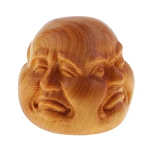 Четыре лица голова Будды скульптура орнамент Крытый Открытый Сад Домашнее украшение ремесла 4x4x4 см