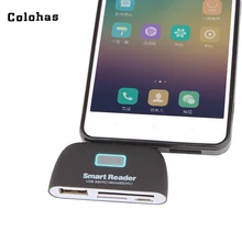 Цветной черный смарт OTG концентратор адаптер с микро usb зарядка/USB 2,0/кард-ридер порты для Android устройства и планшета