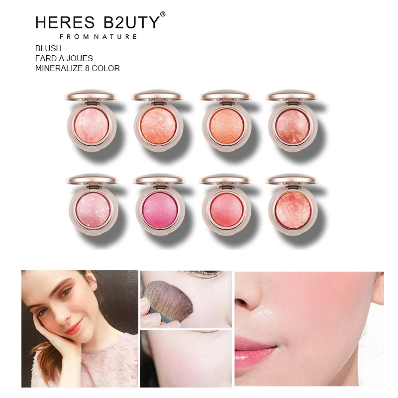 TOP Brand HERES B2UTY 8 color Bronzer Powder Blush ...
