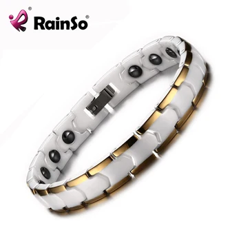 

Bio Energy Ceramic Bracelet Bangle Magnetic Hematite Health Chain Charms Women Jewelry JEW01404