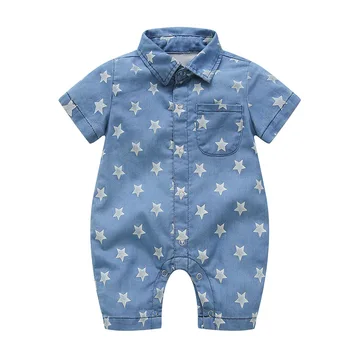 

2018 New Baby Denim Romper Newborn Boy Girl Summer Fashion Clothes Toddler Kids Jumpsuit Sunsuit Children Clothing Outfits