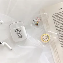 New Airpods case for airpods cover Cute Cartoon transparent hard case Bluetooth wireless earphone case For iphone cases airpods