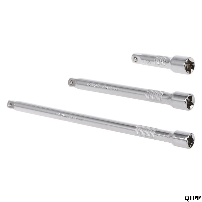 

3/8" Long Short Drive Extension Bar Set Adapter Socket Ratchet Wrench Extender Connecting Rod Hand Adjustment ToolsJun18