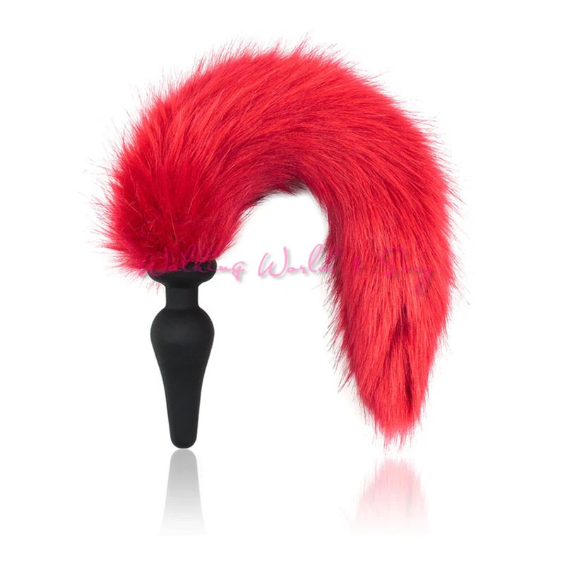 Red Fox Tail Butt Plug