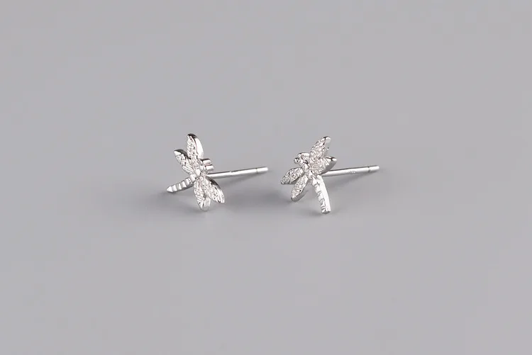 Женские гипоаллергенные серьги гвоздики со стрекозой|stud earrings|stud earrings for womenearrings