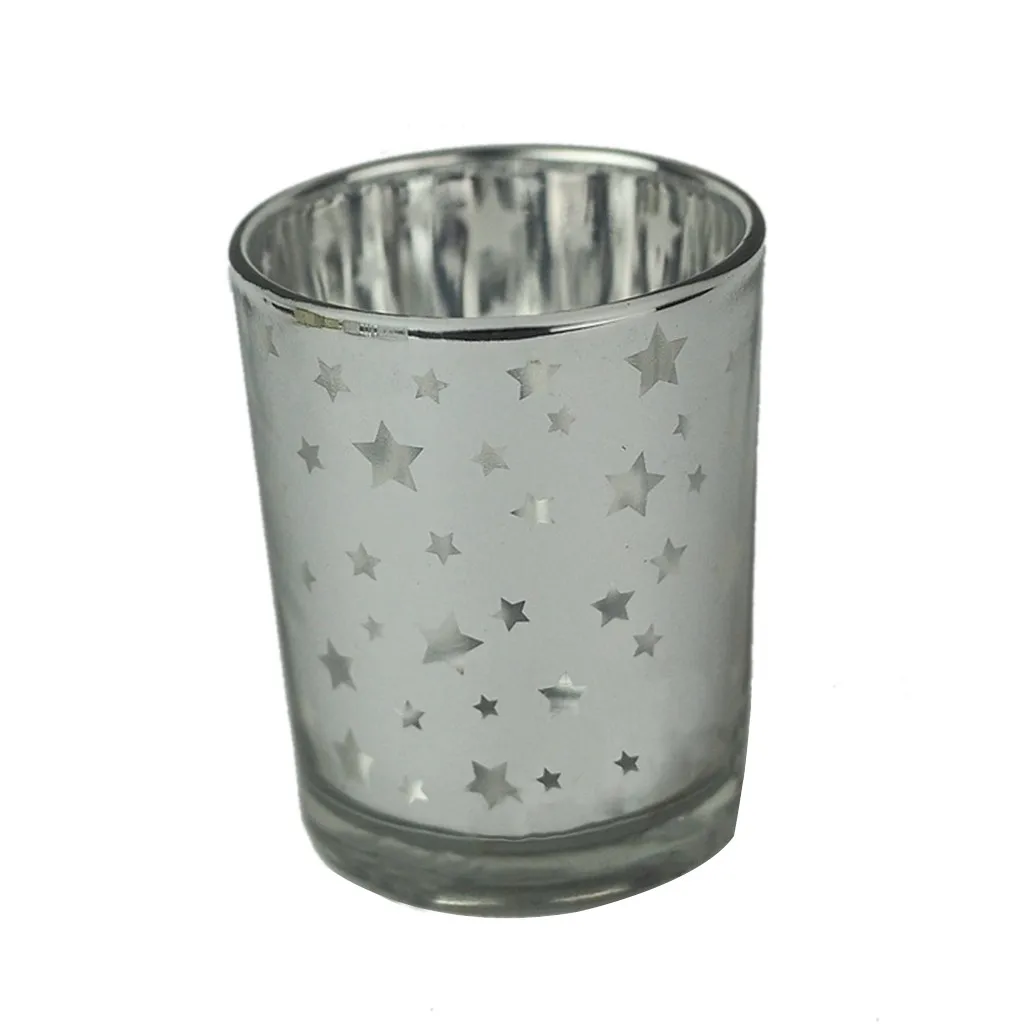 HSU Mercury glass Votive Tealight подсвечники для свадеб Хрустальный подсвечник для вечеринок и свечи для домашнего декора стенд - Цвет: A