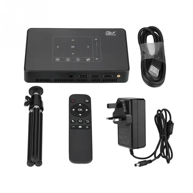 Мини Портативный 4 к 16:9 DLP проектор светодио дный карманный светодиодный мобильный HDMI/USB/SD интерфейс дома развлечения мультимедийный плеер США ЕС Plug