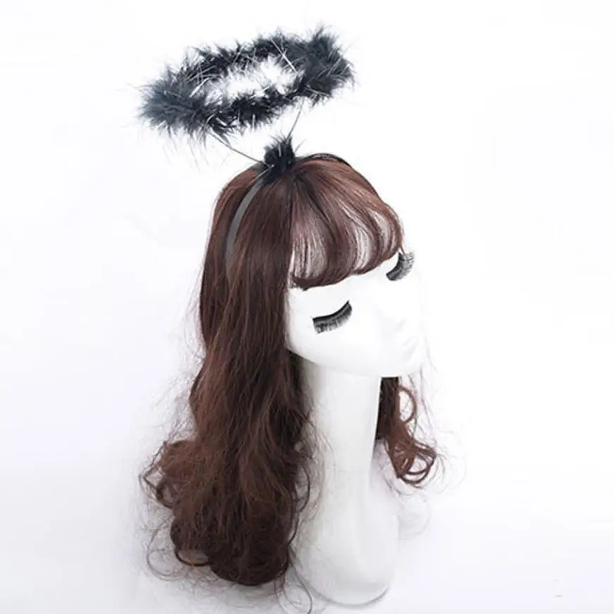 

snowshine YLW Ladied Fluffy Halo Angel Headband Fairy Fancy Dress Party Hairband New