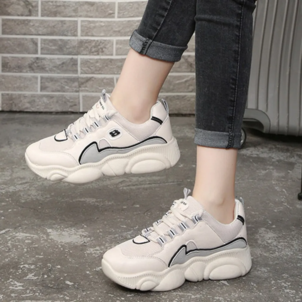 

Women Fashion Casual Sport Outdoor Walking Shoes Med Lace Up Girls Shoes Sneaker women sneakers spring women canvas shoes casual