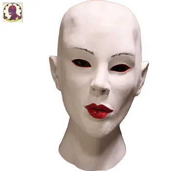 

Realistic Female Head Rubber Mask Latex Human Face Party Costume Cosplay Women Full Head Carnival Mask Halloween
