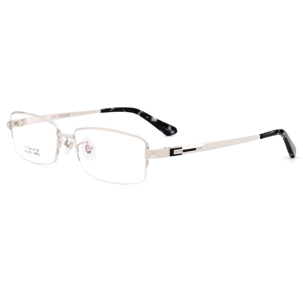 Gmei оптический Сверхлегкий чистый титан полуободок очки оправа для деловых мужчин близорукость чтения рецепт очки LB6615