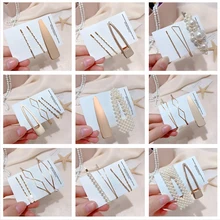 3 шт./компл. металлический жемчуг зажим для волос, лента для волос гребень заколка для волос обруч для волос, заколка для волос аксессуары Красота Инструменты для укладки волос новое поступление