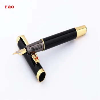 

Luxury Oriental Dragon 7026 Black Business office Medium Nib Fountain Pen New