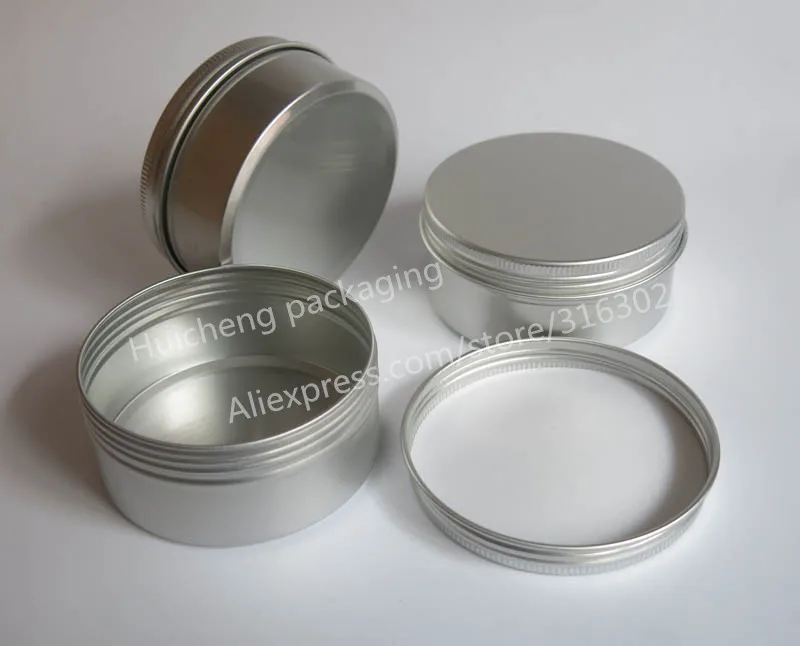 

50 x 150g aluminum jars 150 g aluminum case for powders gels cream use, 5 oz metal containers