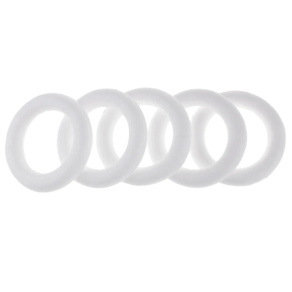 5 Piece 11cm Blank White Round Circle Shape Polystyrene Styrofoam Foam Material For Art Crafts Handmade Ornament Model Toys