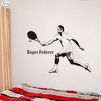 

Boy Sticker Roger Federer Vinyl Wall Sticker 3D Tennis Player Poster DIY Decal Decor