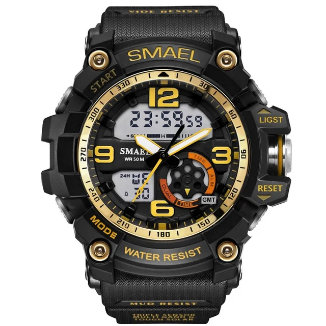 SMAEL marki Mężczyźni Sport Watch LED cyfrowy wodoodporny casual Shock mężczyzna zegary Relogios męskie prezent Military Zegarki na rękę tanie i dobre opinie Quartz Wristwatches Complete Calendar Shock Resistant Rattrapante Stop Watch LED display Auto Date Water Resistant Chronograph Back Light Multiple Time Zone Alarm Perpetual Calendar SMAEL marki Mężczyźni Sport Watch LED cyfrowy wodoodporny casual Shock mężczyzna zegary Relogios męskie prezent Military Zegarki na rękę tanie i dobre opinie Quartz Wristwatches Complete Calendar Shock Resistant Rattrapante Stop Watch LED display Auto Date Water Resistant Chronograph Back Light Multiple Time Zone Alarm Perpetual Calendar