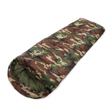 

15~5 degree Adult Camping Sleeping Bag Envelope Style Camouflage Warm Waterproof Travel Hooded Sleeping Bags Camping Equipment