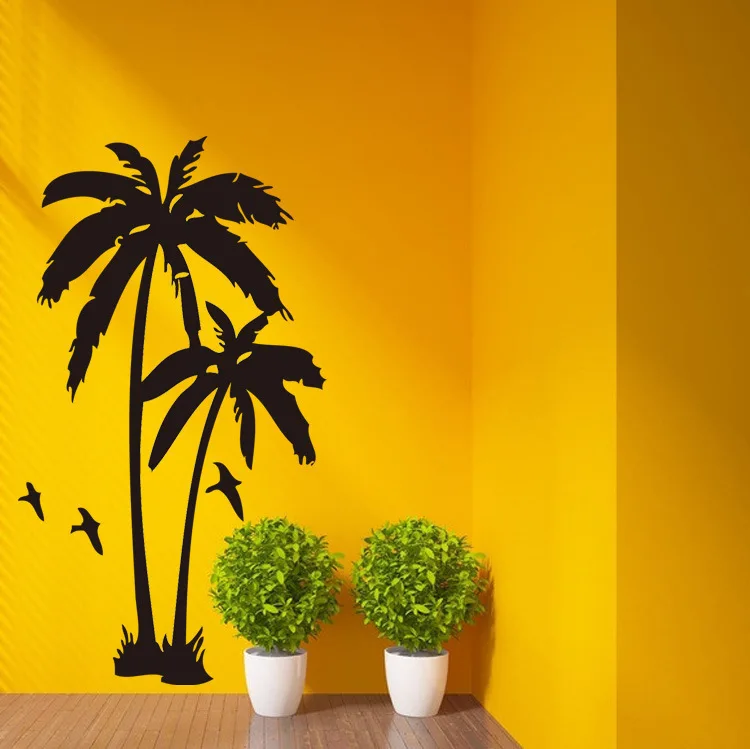 High quality coconut tree Home decor wall stickers decals Art Vinyl