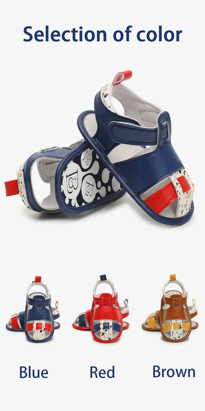 Новая стильная модная повседневная обувь для маленьких мальчиков и девочек; детские Нескользящие сандалии; обувь для младенцев из