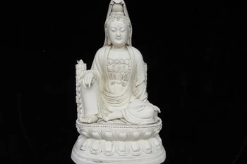 

18"Chinese White porcelain freedom Bodhisattva Kwan-Yin guanyin Buddha statue
