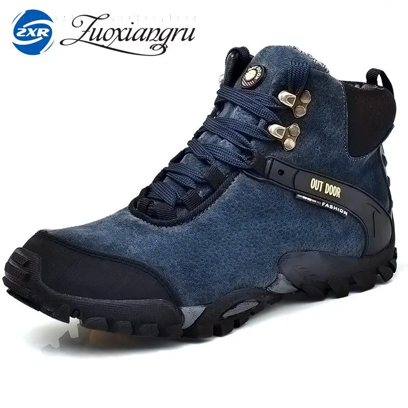 

Waterproof Hiking Boots Genuine Leather Waterproof Hiking Shoes Outdoor Breathable Men Winter Boots For Walking Trekking