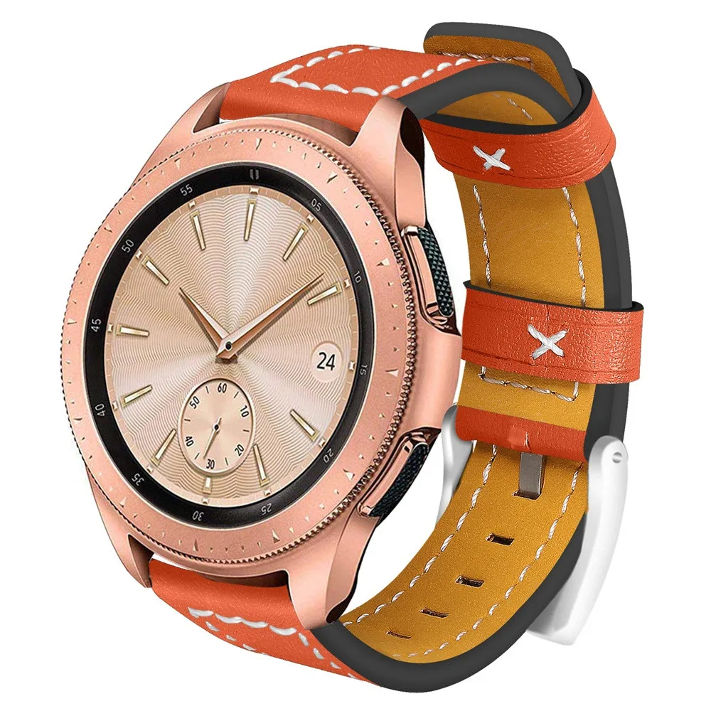 2018 сменный ремешок для часов кожаный Samsung Galaxy часы 42 мм/46 мм Montre Reloj Relogio
