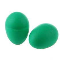 2 пластиковые зеленые яйца maraca Погремушки шейкер ударные Детские музыкальные игрушки
