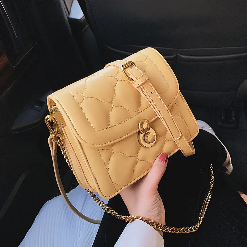 

European Style Fashion Female Square Bag New Quality PU Leather Shoulder Bag Women's Designer Luxury Crossbody Bag